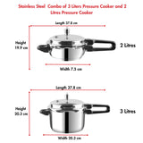 2 L to 3 L, 3.5 L to 5 L,  4.5 L to 7 L