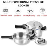 Vinod Platinum Pressure Cooker with Deep Pan Combo Set - Size Variant View | Vinod Cookware India