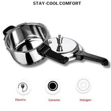 Outer Lid Cooker, Stainless Steel Cooker, Pressure Cooker, SS Cooker, Induction Friendly, Gas Compatible