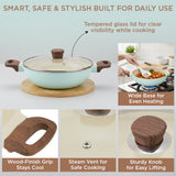 Vinod Ceravit Kadai Ceragreen - All Sizes 22cm 24cm 26cm Hero Shot | Vinod Cookware