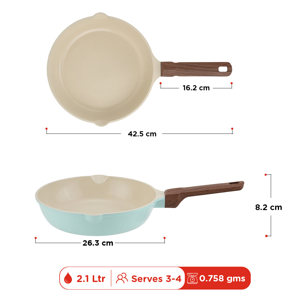 Vinod Ceravit Frypan Ceragreen - Dimension Size 1 Reference | Vinod Cookware