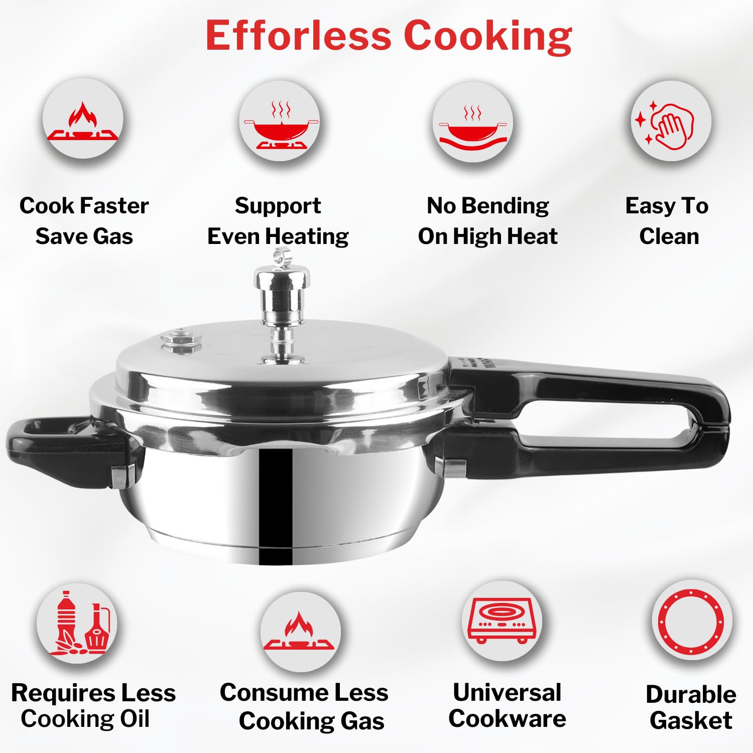 premium stainless steel cooker, Indian cooking pressure cooker, Vinod cookware cooker