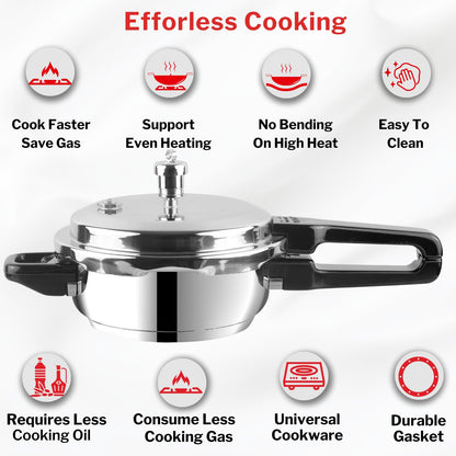 premium stainless steel cooker, Indian cooking pressure cooker, Vinod cookware cooker