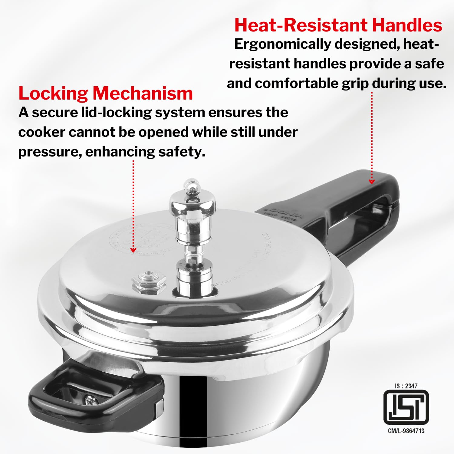 stainless steel pressure cooker, deep pan pressure cooker