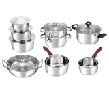 Vinod Kitchen In The Box 25pc Set - Ideal New Home Gift, All Essentials Included, Mirror Polish Finish, Riveted Heat-Resistant Handles | Vinod Cookware India