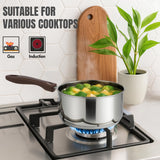 Vinod Stainless Steel Regular Saucepan - Ideal for Boiling Milk, Tea, Soups and Gravies, Easy to Clean Mirror Finish | Vinod Cookware India