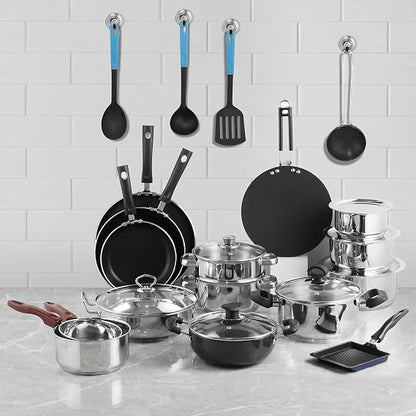 Vinod Cookware Kitchen In The Box Cookware Set - 25 Pieces