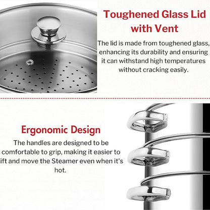 Vinod 3 Tier Steamer - Feature Highlight Healthy Steam Cooking | Vinod Cookware
