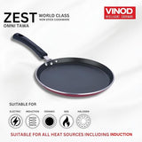 Zest Omni Tawa non-stick cookware with Vinod branding on a white background