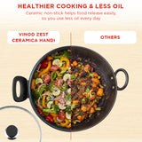 Vinod Zest Ceramica Handi with Lid - (Induction Friendly)