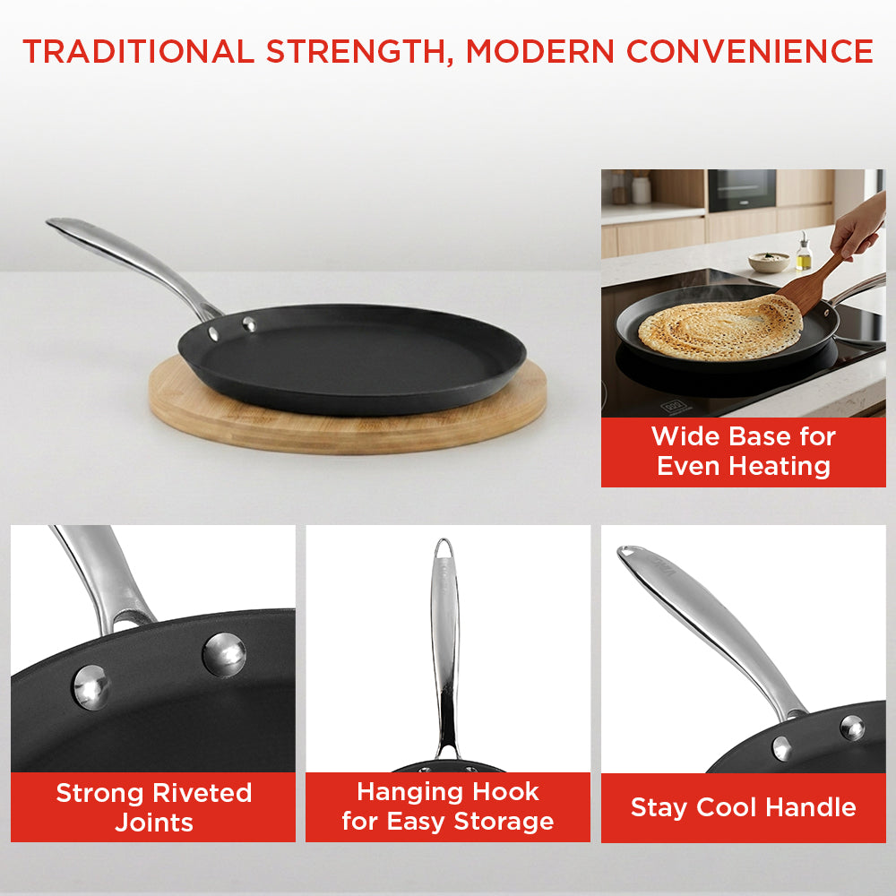 Vinod Ferona Cast Iron Dosa Tawa - 27 cm