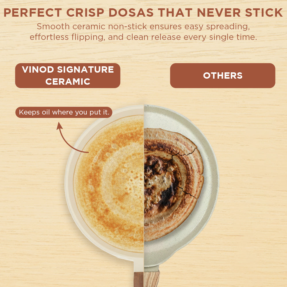 Vinod Di Casa Signature Ceramic Set - Easy Clean Stain Resistant Healthy Cooking | Vinod Cookware