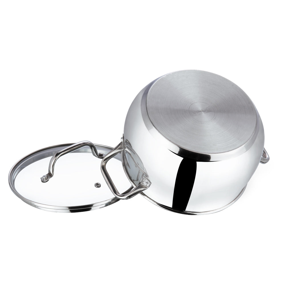 Vinod Almaty Saucepot - AISI 430 Magnetic Stainless Steel Induction Base | Vinod Cookware