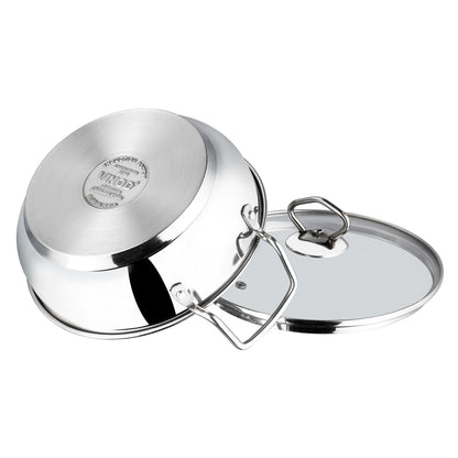 Vinod Stainless Steel Kadai - AISI 430 Magnetic Induction Base for All Cooktops | Vinod Cookware