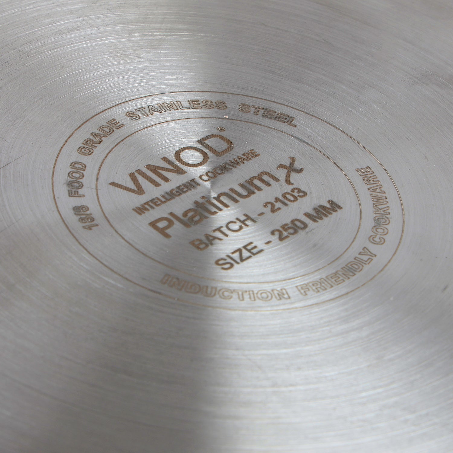 Vinod Platinum Triply Stainless Steel SAS Pro Concave Tawa - 25 cm (Induction Friendly)
