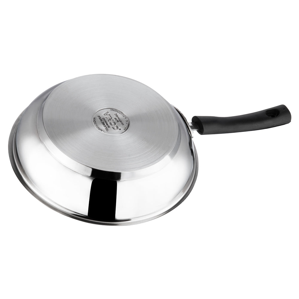 Vinod Stainless Steel Frypan - AISI 430 Magnetic Induction Base | Vinod Cookware