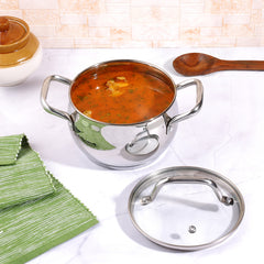 Vinod Stainless Steel Almaty Saucepot with Glass Lid 1.3L to 6.9L - Induction Friendly | Vinod Cookware
