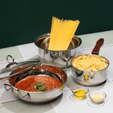 Vinod Amalfi Stainless Steel Cookware set - 3 Pc. (Induction Friendly)