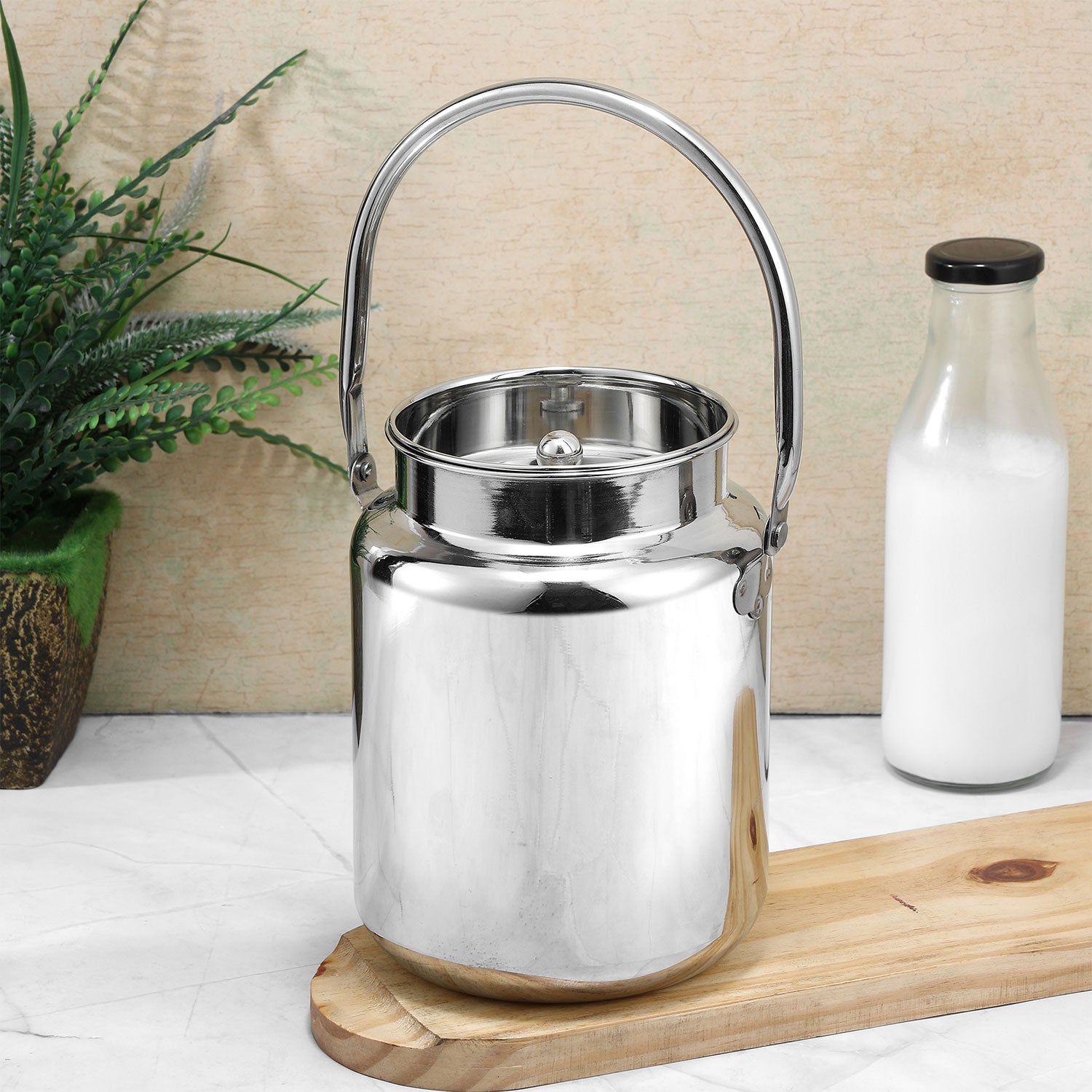 Kraft Stainless Steel Barni With Lid (Liquid Storage Container)