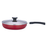 Vinod Zest Non Stick Deep Frypan with Glass Lid (Induction Friendly)