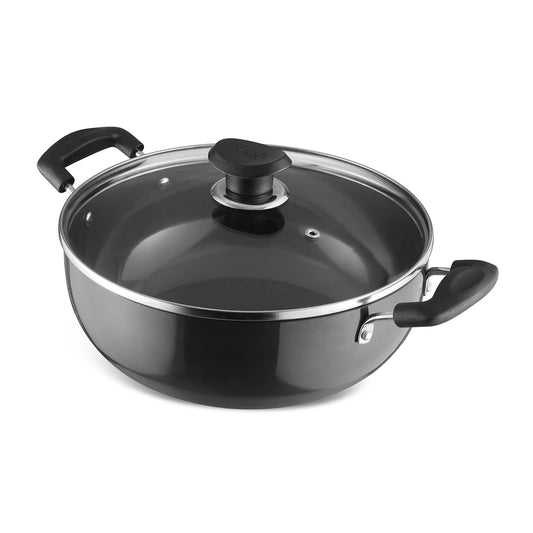Vinod Hard Anodised Deep Kadai Induction Friendly - Beautiful Black Finish | Vinod Cookware India