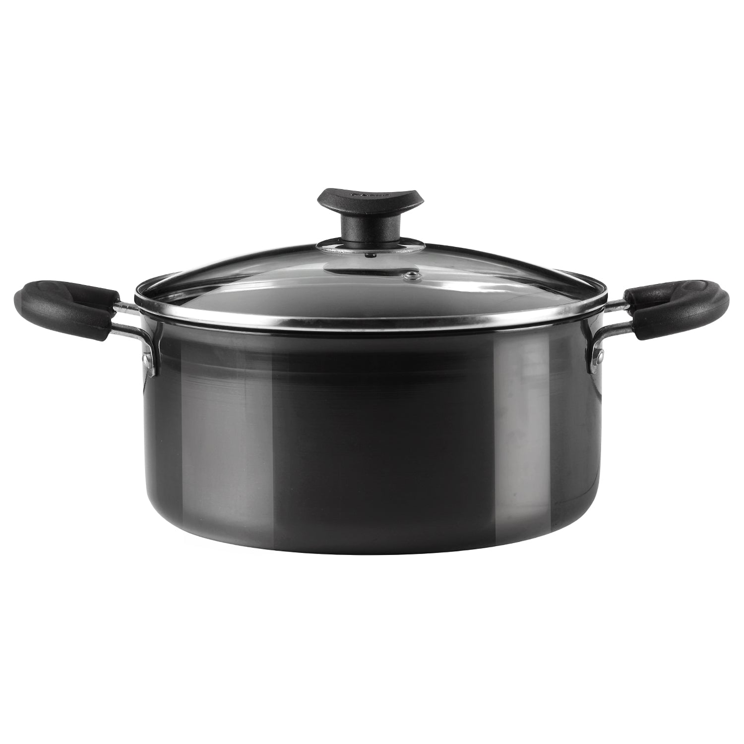 Vinod Hard Anodised Sauce Pot - Beautiful Black Finish with Lid | Vinod Cookware India