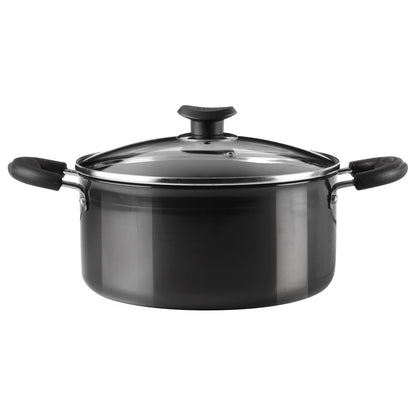 Vinod Hard Anodised Sauce Pot - Beautiful Black Finish with Lid | Vinod Cookware India