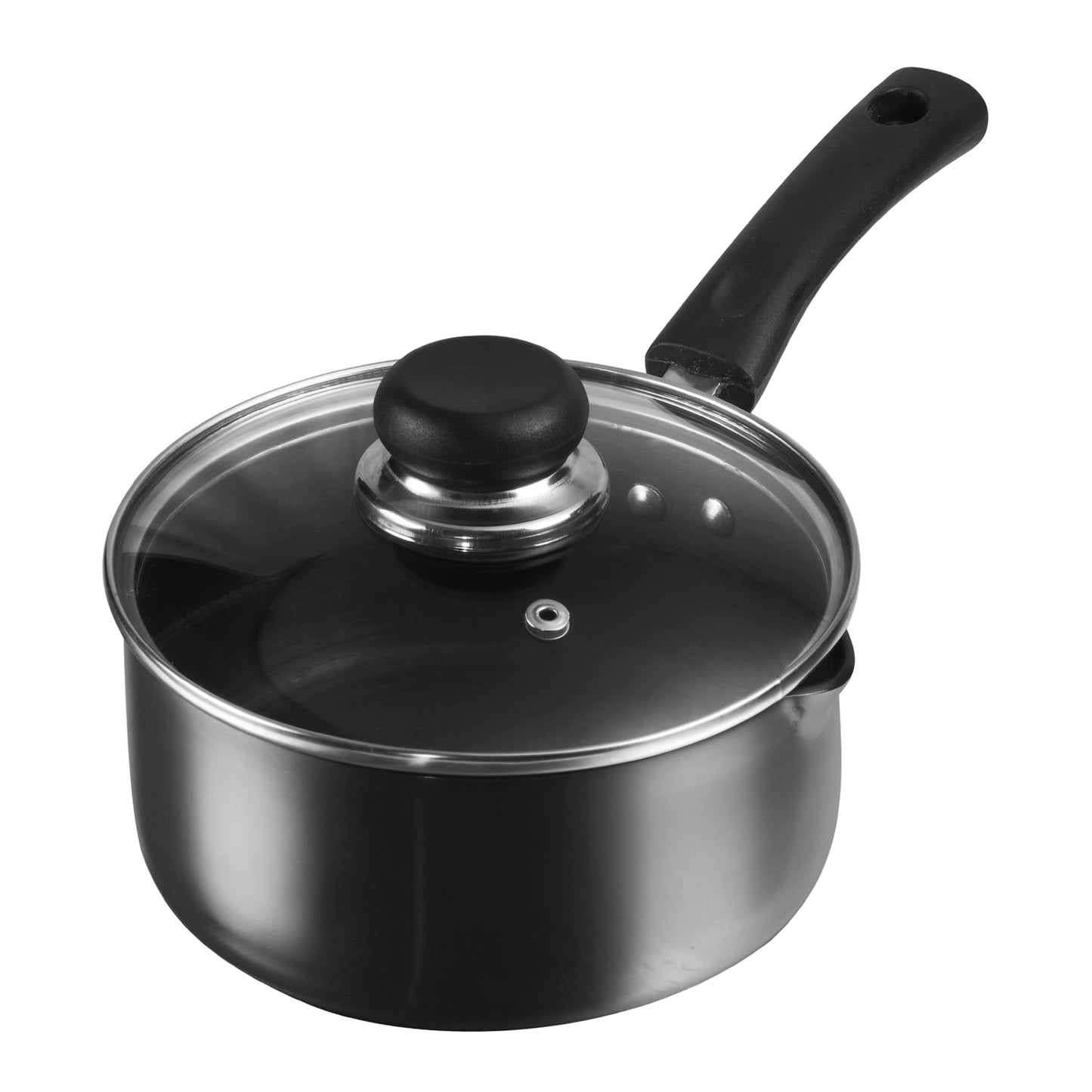 Vinod Hard Anodised Saucepan with Lid - Beautiful Black Finish | Vinod Cookware India