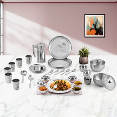 Kraft Stainlesss Steel Pattern Dinner Set 41 pc