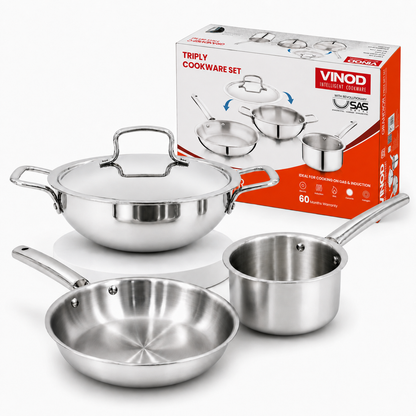 Vinod Grandior Triply Sets - (Induction Friendly)