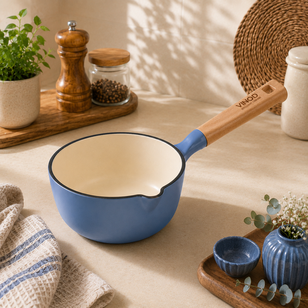 Vinod Cast Iron Freya Sauce Pan - 16 cm - 1.4 L