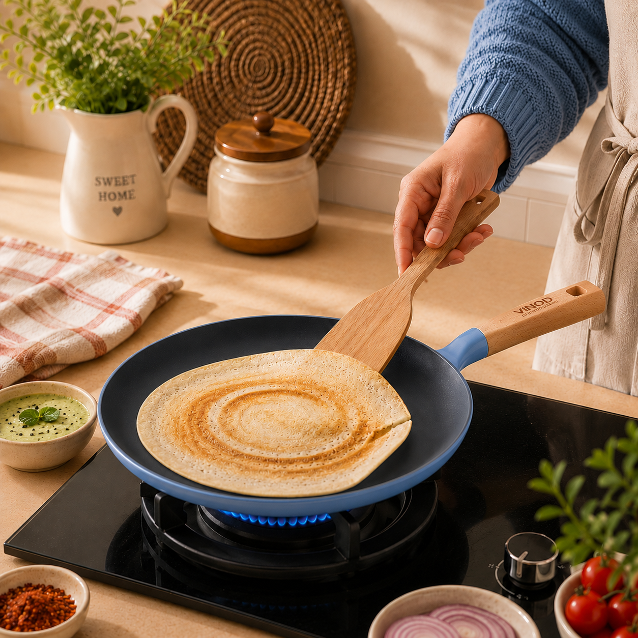 Vinod Cast Iron Freya Dosa Tawa - 28 cm