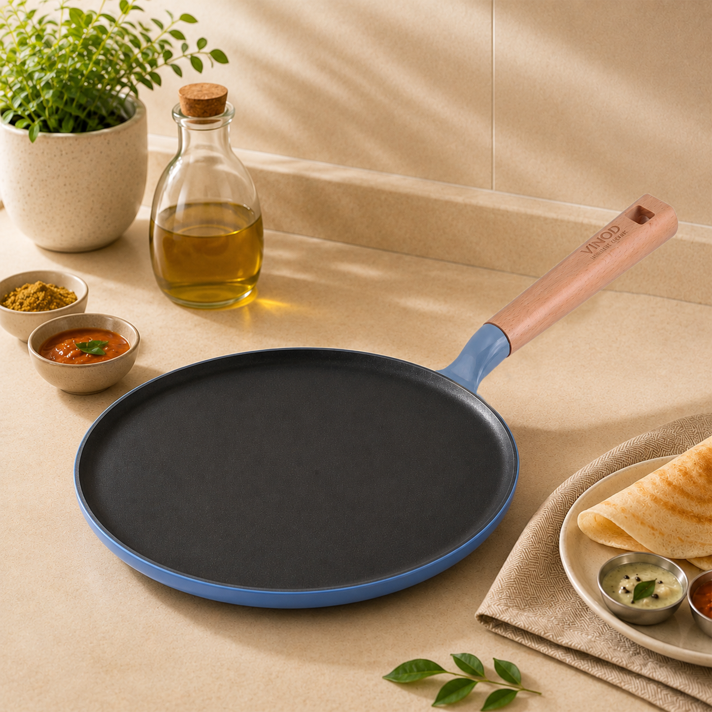 Vinod Cast Iron Freya Dosa Tawa - 28 cm