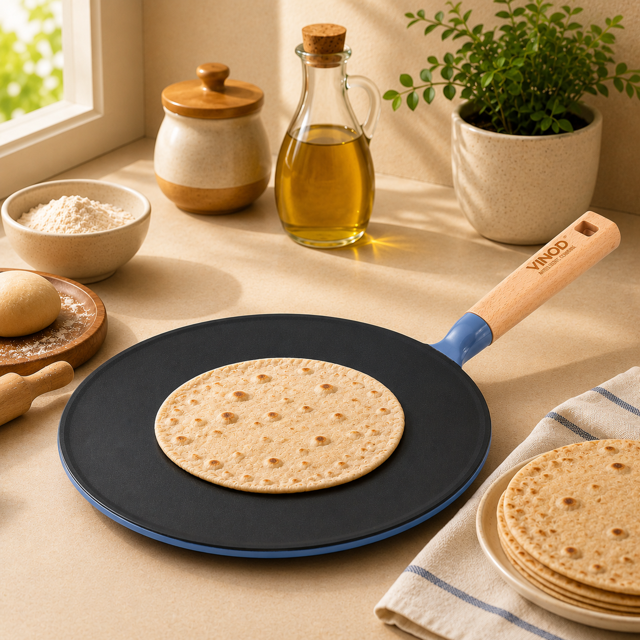 Vinod Cast Iron Freya Roti Tawa - 26 cm