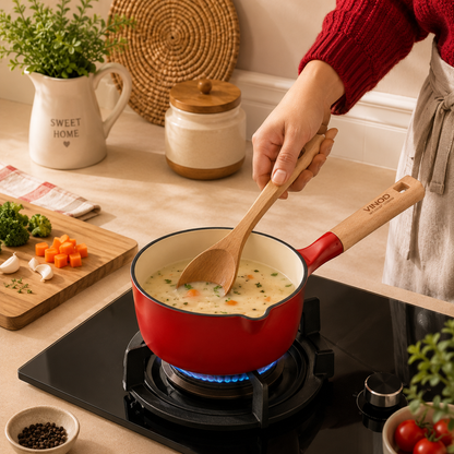 Vinod Cast Iron Freya Sauce Pan - 16 cm