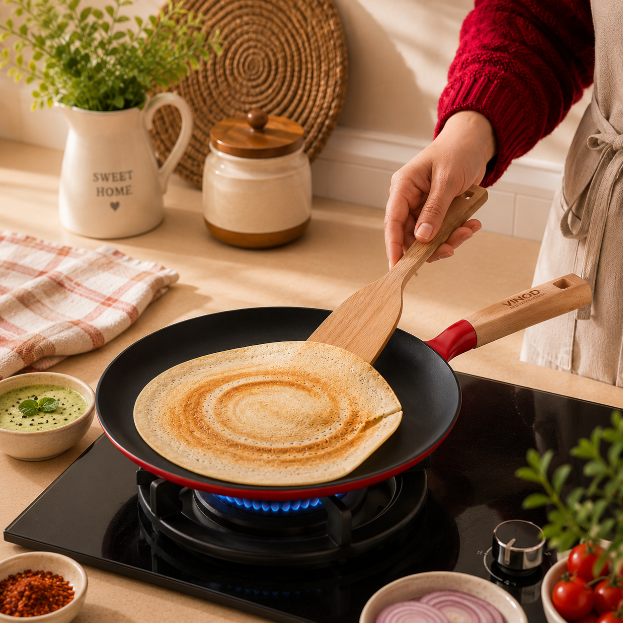Vinod Cast Iron Freya Dosa Tawa - 28 cm