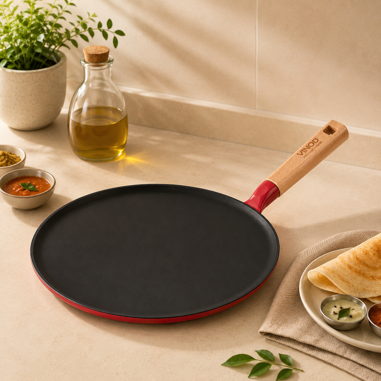 Vinod Cast Iron Freya Dosa Tawa - 28 cm