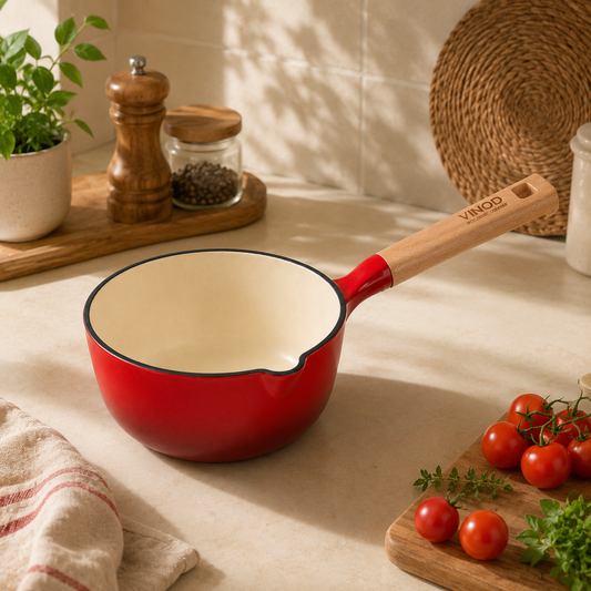 Vinod Cast Iron Freya Sauce Pan - 16 cm - 1.4 L