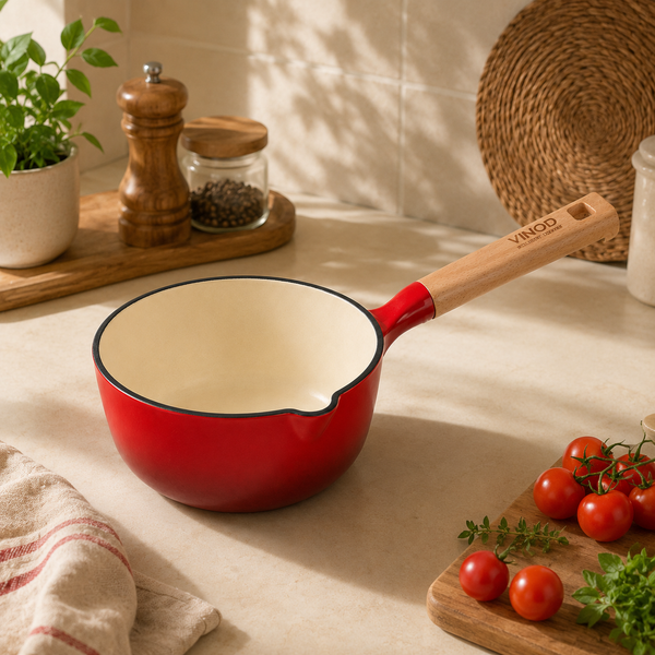 Vinod Cast Iron Freya Sauce Pan - 16 cm - 1.4 L