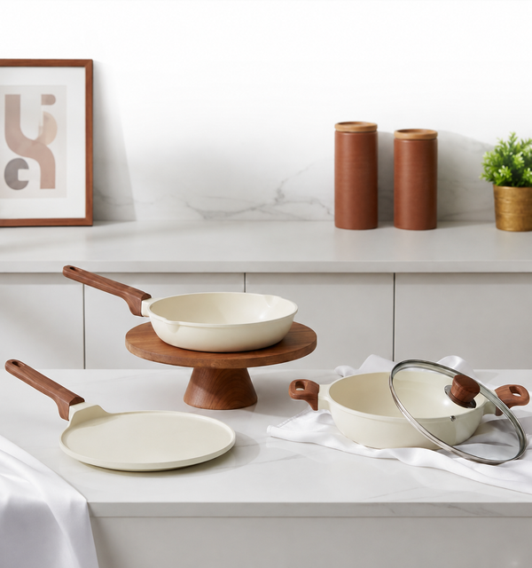 Vinod Di Casa Signature Ceramic Non Stick Cookware Set - 3 pcs