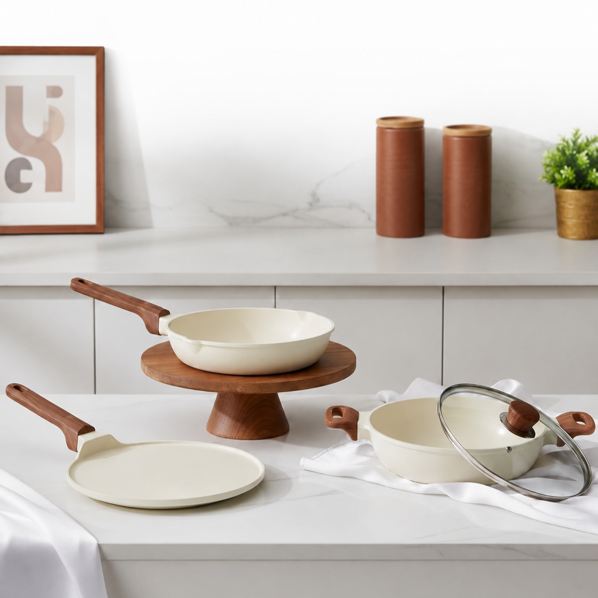 Vinod Di Casa Signature Ceramic Non Stick Cookware Set - 3 pcs