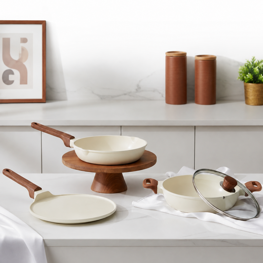 Vinod Di Casa Signature Ceramic Non Stick Cookware Set - 3 pcs