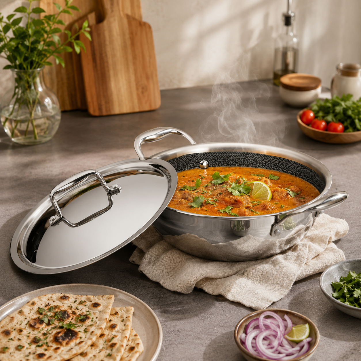 Vinod Platinum SAS Pro Extra Deep Kadai (Induction Compatible)