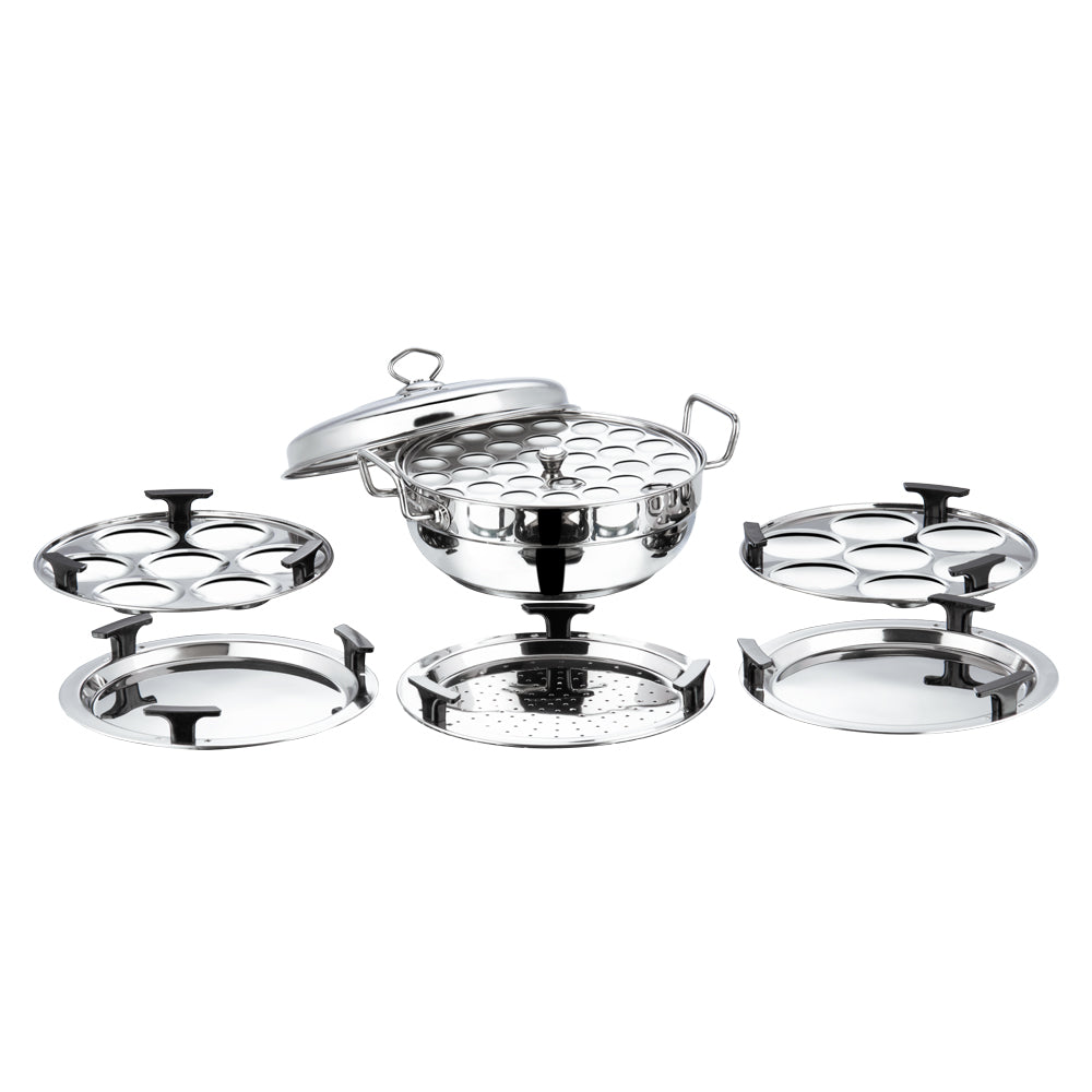 Vinod Multi Kadai Stainless Steel - Idli Dhokla Patra Plate Setup | Vinod Cookware