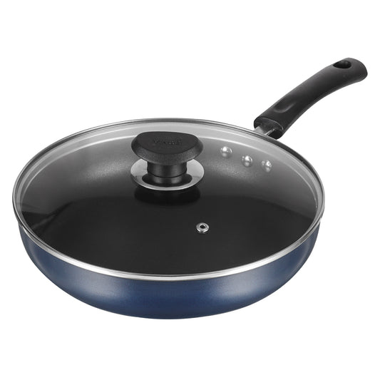 Vinod Zest Non Stick Deep Fry Pan - With Glass Lid | Vinod Cookware India