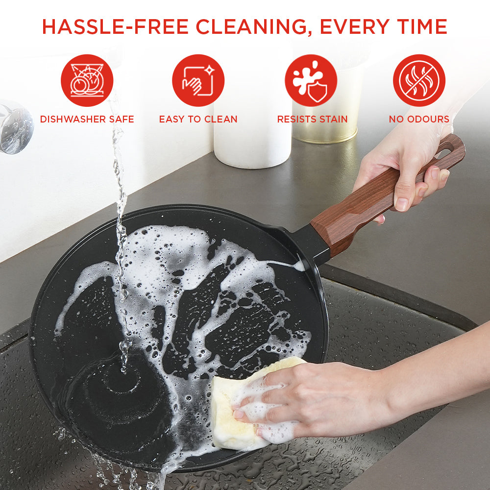 Vinod Di Casa Dosa Tawa - Easy Wash Dishwasher Safe Non-Stick Surface | Vinod Cookware