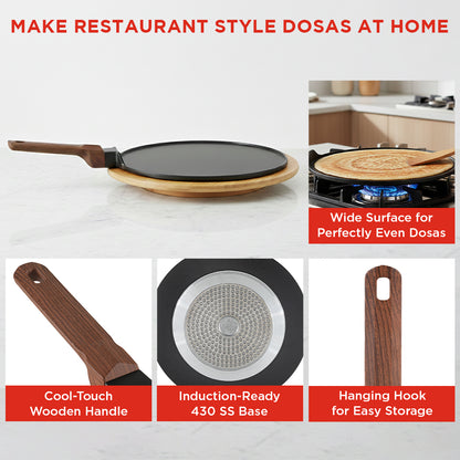 Vinod Di Casa Dosa Tawa - Key Features Triple Layer Non-Stick Even Heat | Vinod Cookware