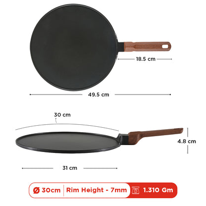 Vinod Di Casa Dosa Tawa - 30cm Dimension Reference Chart | Vinod Cookware