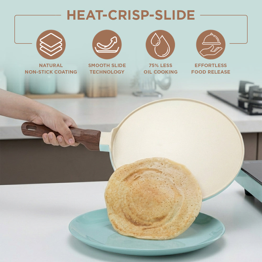 Vinod Ceravit Dosa Tawa Ceragreen - Smooth Surface Effortless Dosa Sliding | Vinod Cookware