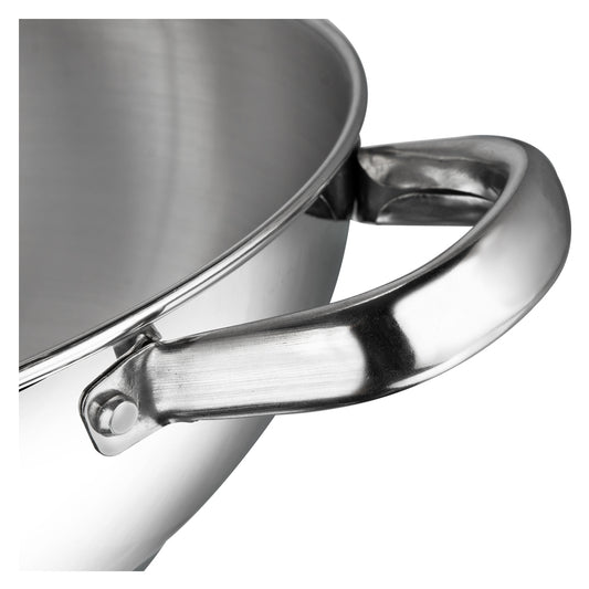 Vinod Modena Set - Ergonomic Riveted Handle on Stainless Steel Kadai | Vinod Cookware